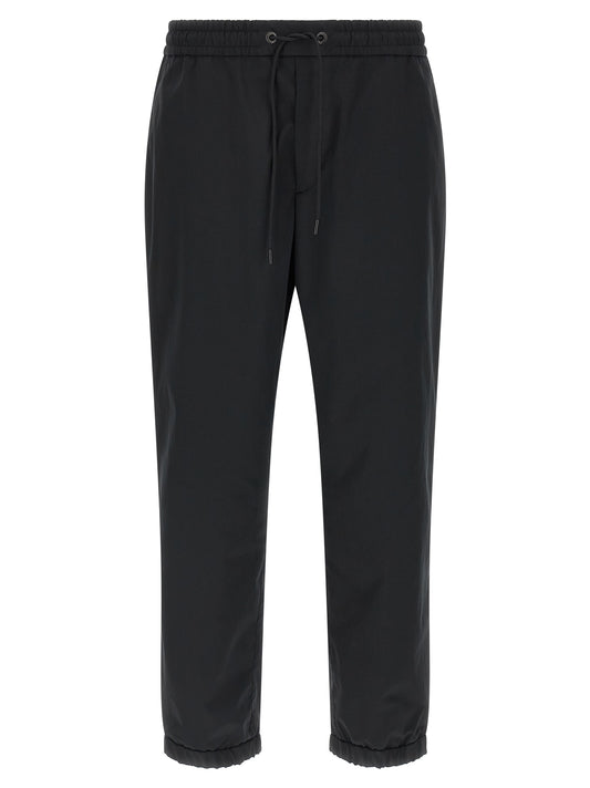 Black Polyester Joggers (Workout Pants)