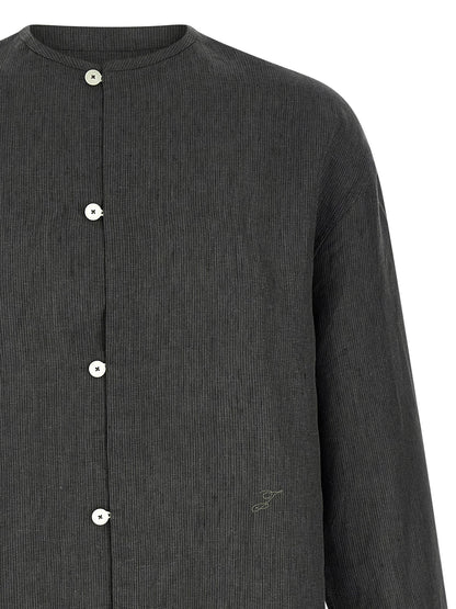 Gray Linen Blouse