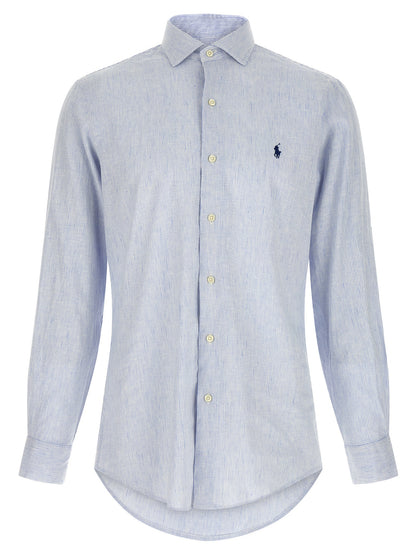 Blue Linen Blouse