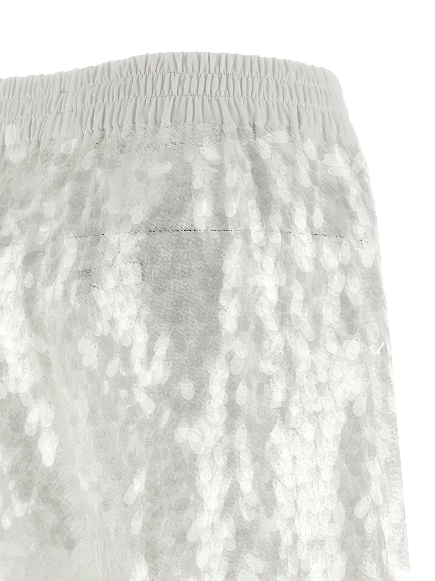 White Nylon Casual Pants