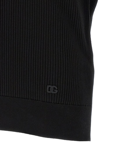 Black Cotton Polo Shirt
