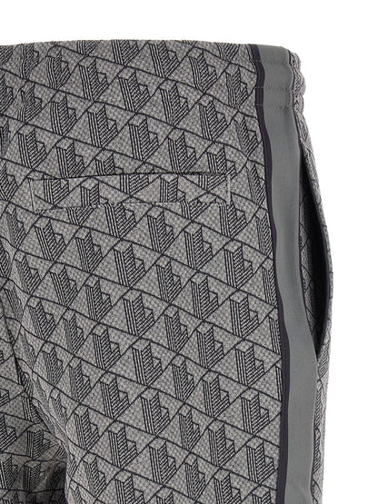 Gray Polyester Joggers (Workout Pants)