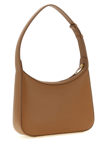Brown Calfskin Shoulder Bag