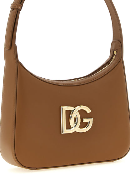 Brown Calfskin Shoulder Bag