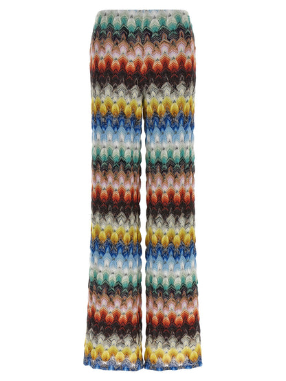 Multicolor Viscose Casual Pants