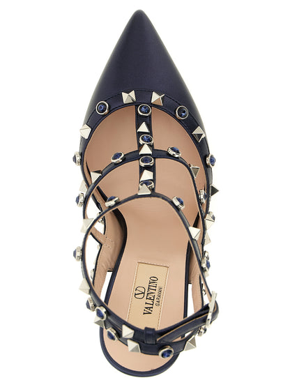 Blue Goatskin High Heel Pumps