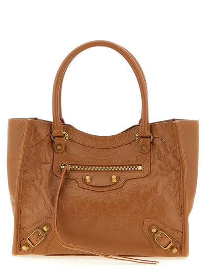 Brown Lamb Leather Tote Bag