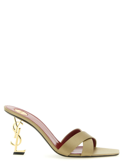 Bicolor Viscose Stiletto Heel Sandals