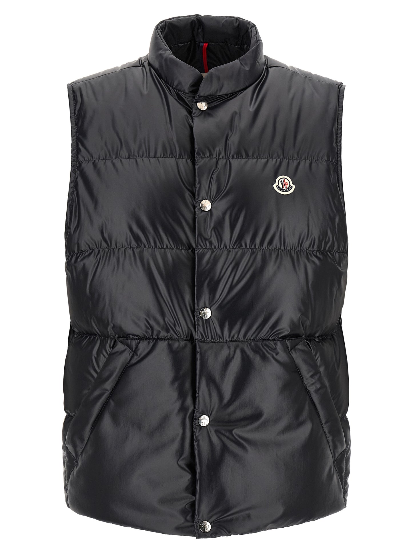 Blue Polyester Sleeveless Jacket