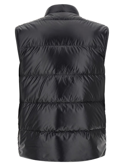 Blue Polyester Sleeveless Jacket