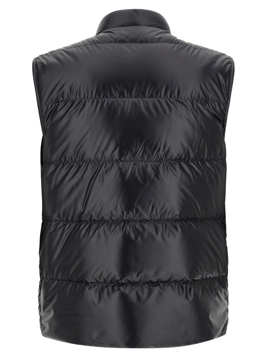 Blue Polyester Sleeveless Jacket