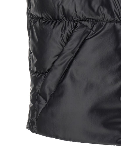 Blue Polyester Sleeveless Jacket