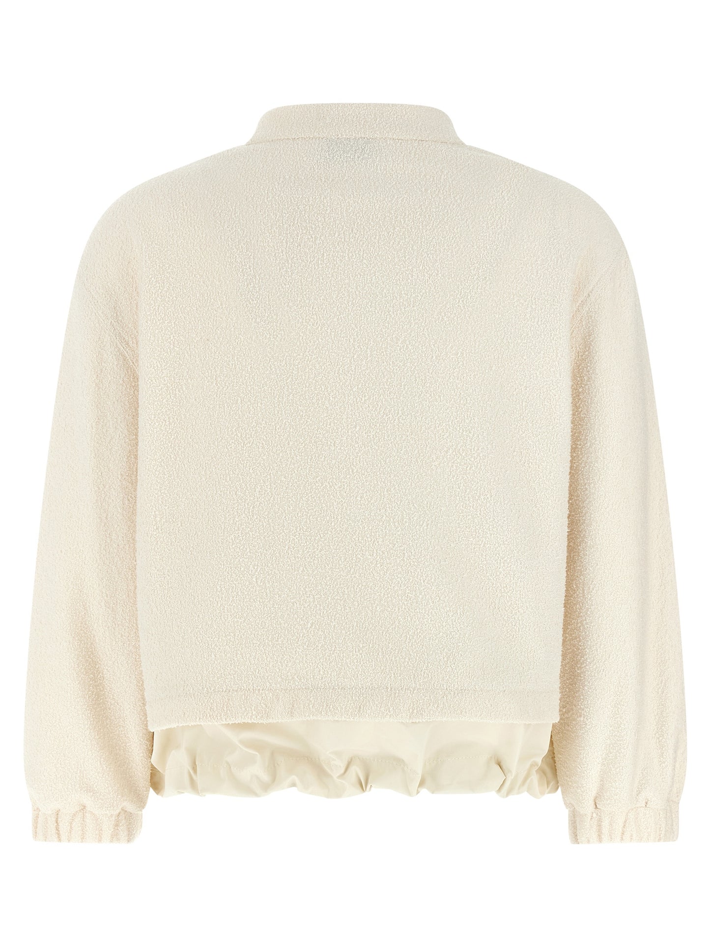 White Polyester Cardigan