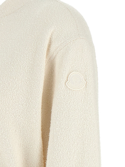 White Polyester Cardigan