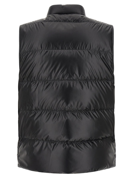 Black Polyester Sleeveless Jacket