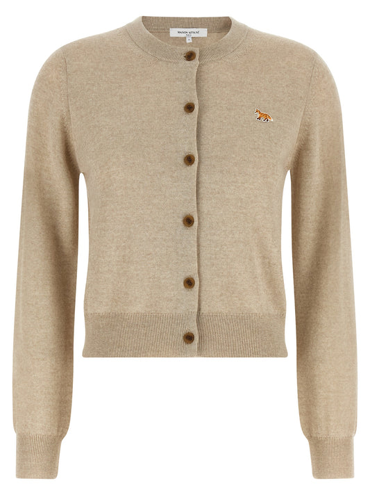 Beige Virgin Wool Cardigan