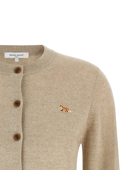 Beige Virgin Wool Cardigan