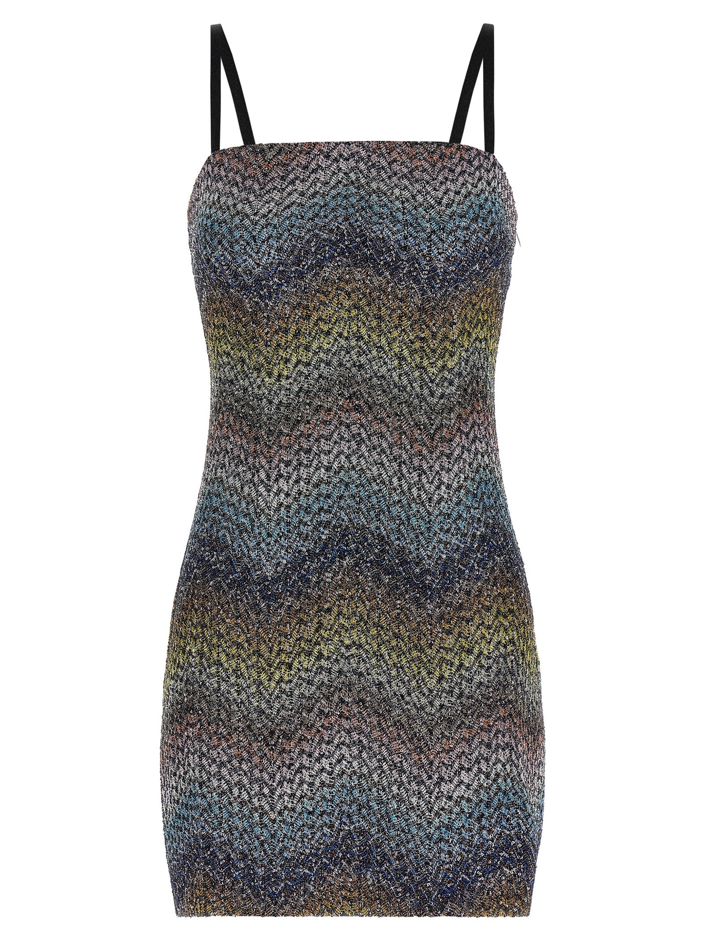 Multicolor Viscose Short Dress