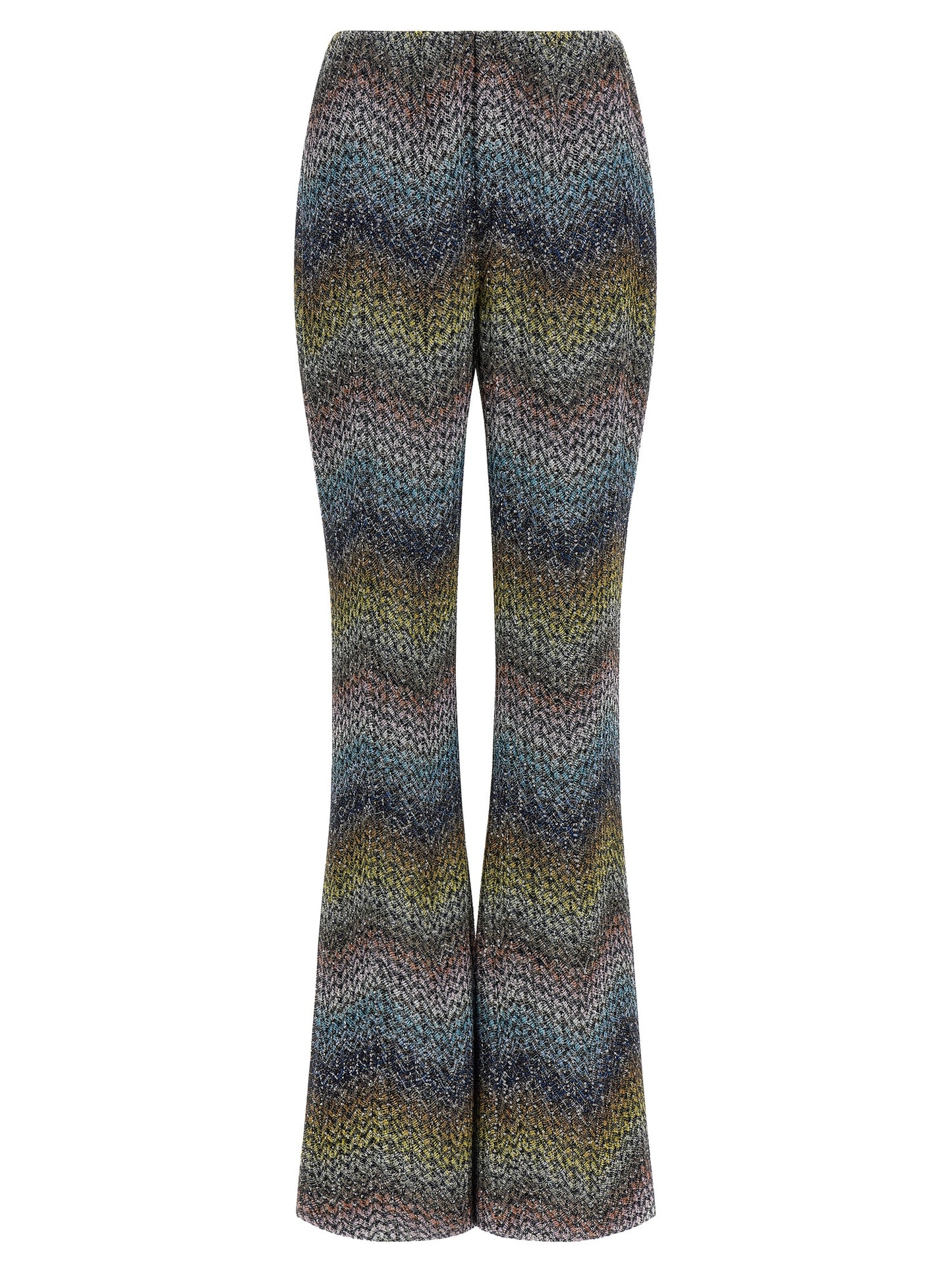 Multicolor Viscose Flared Pants