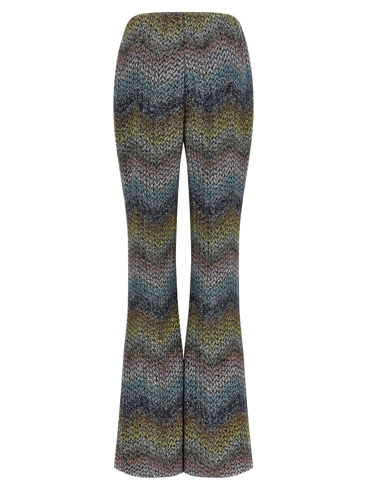 Multicolor Viscose Flared Pants