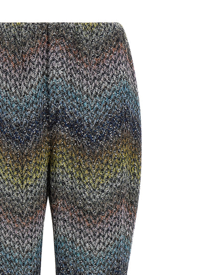 Multicolor Viscose Flared Pants