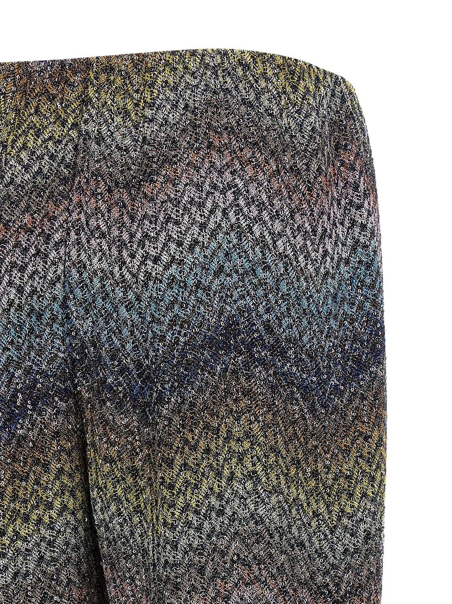 Multicolor Viscose Flared Pants
