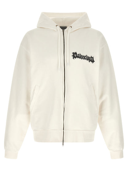 White Cotton Sweatshirt