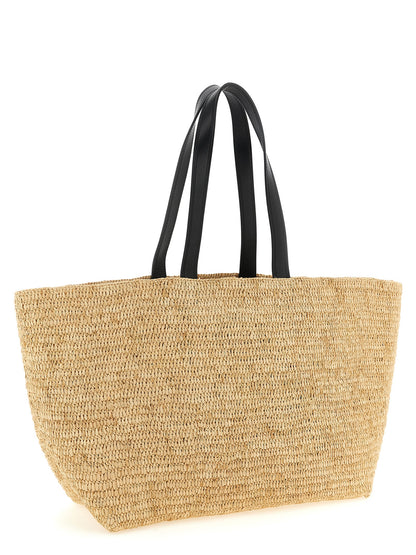 Beige Calfskin Tote Bag