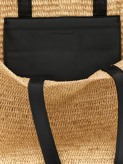 Beige Calfskin Tote Bag