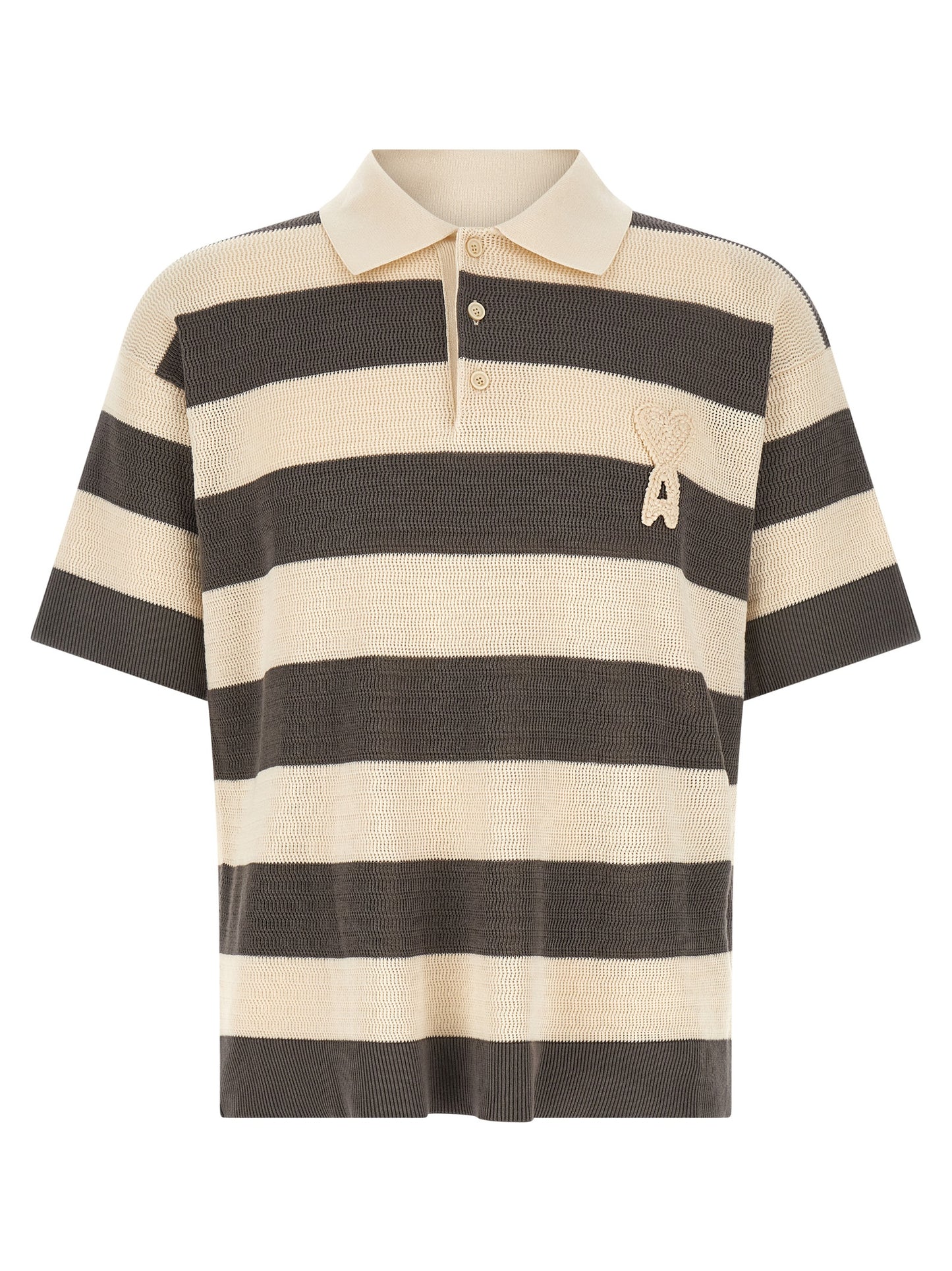 Gray Cotton Polo Shirt