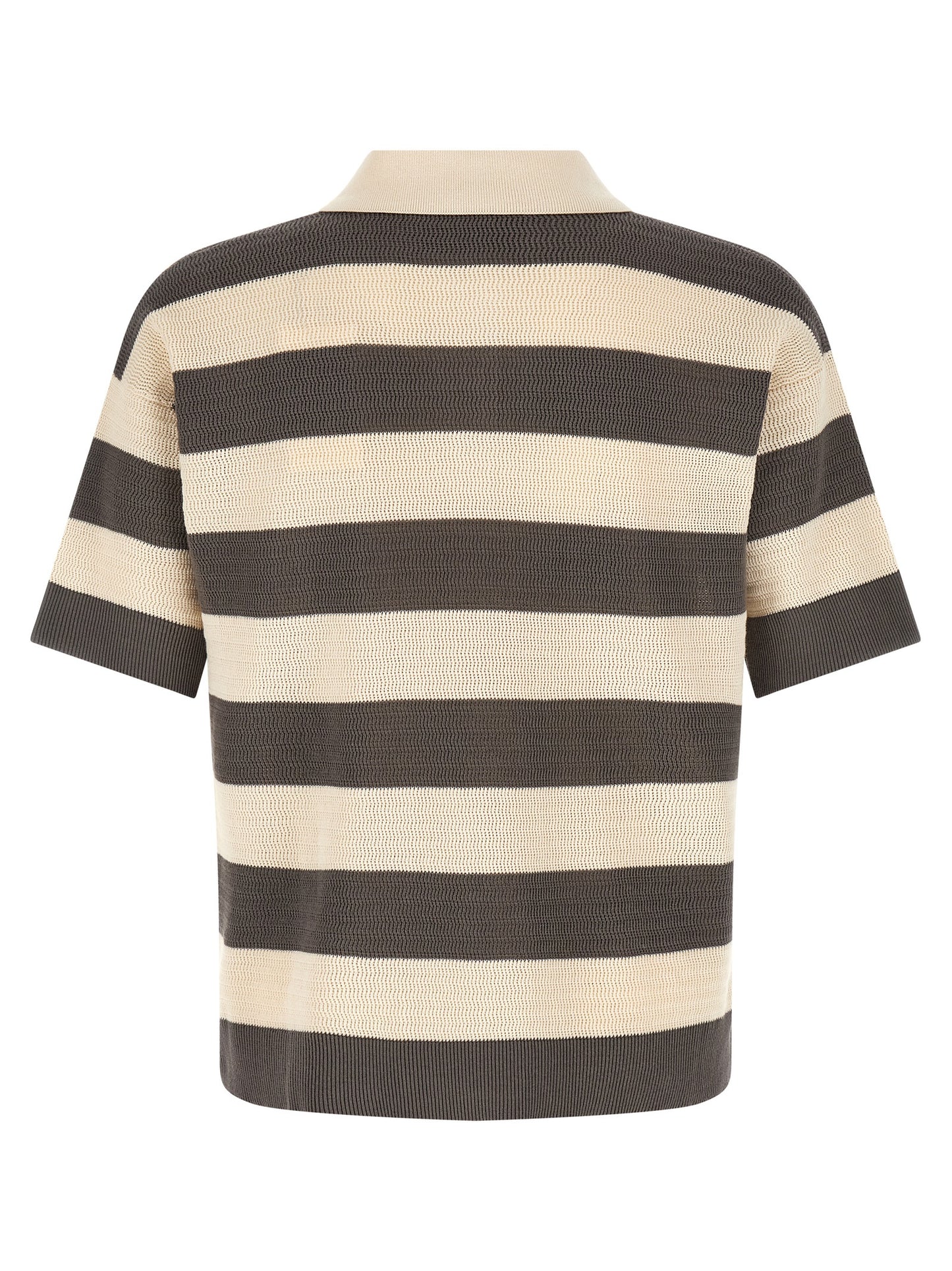 Gray Cotton Polo Shirt