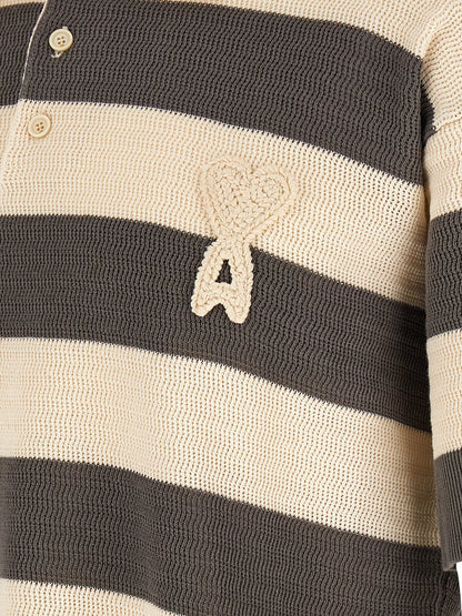 Gray Cotton Polo Shirt