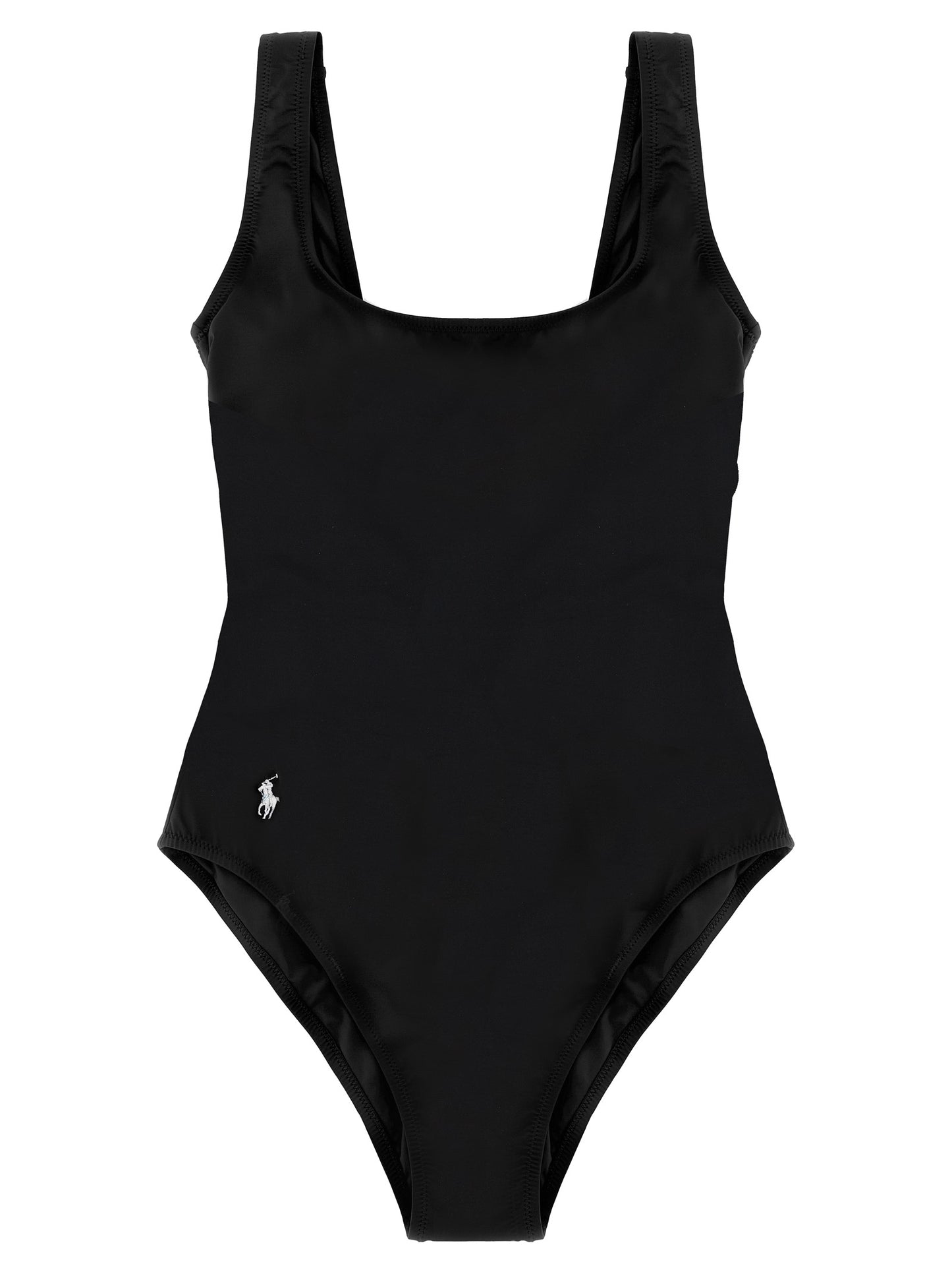 Black Nylon One-Piece Swimsuit