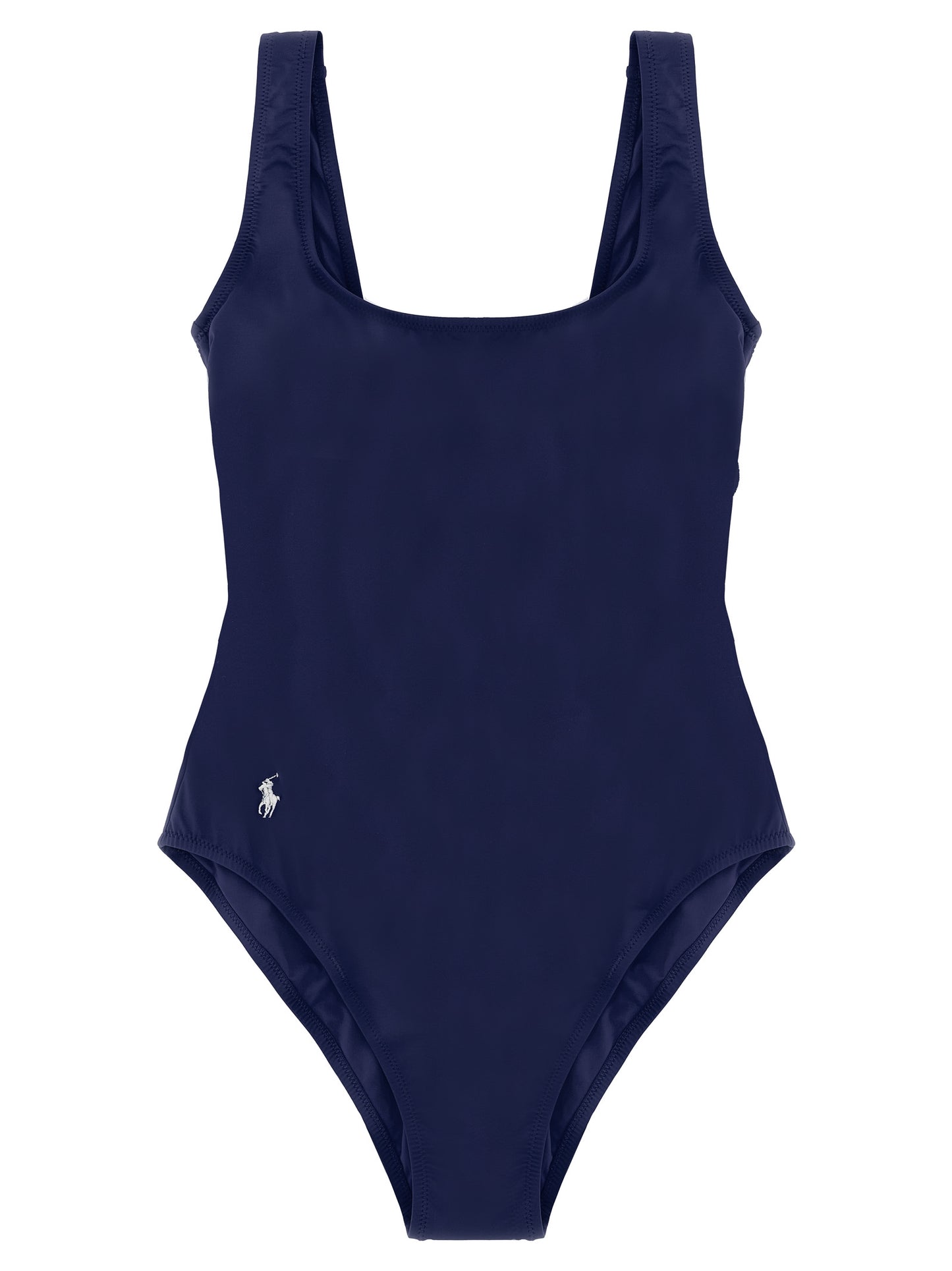 Blue Nylon One-Piece Swimsuit