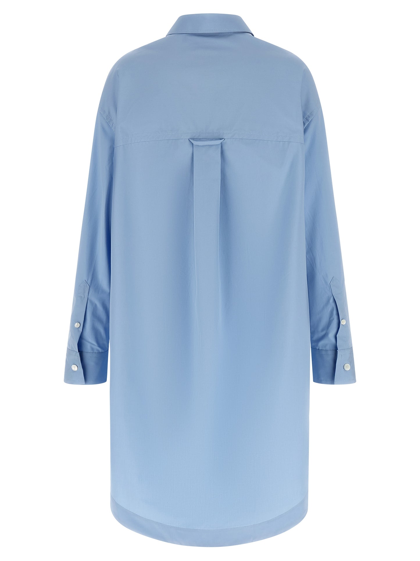 Blue Cotton Midi Dress
