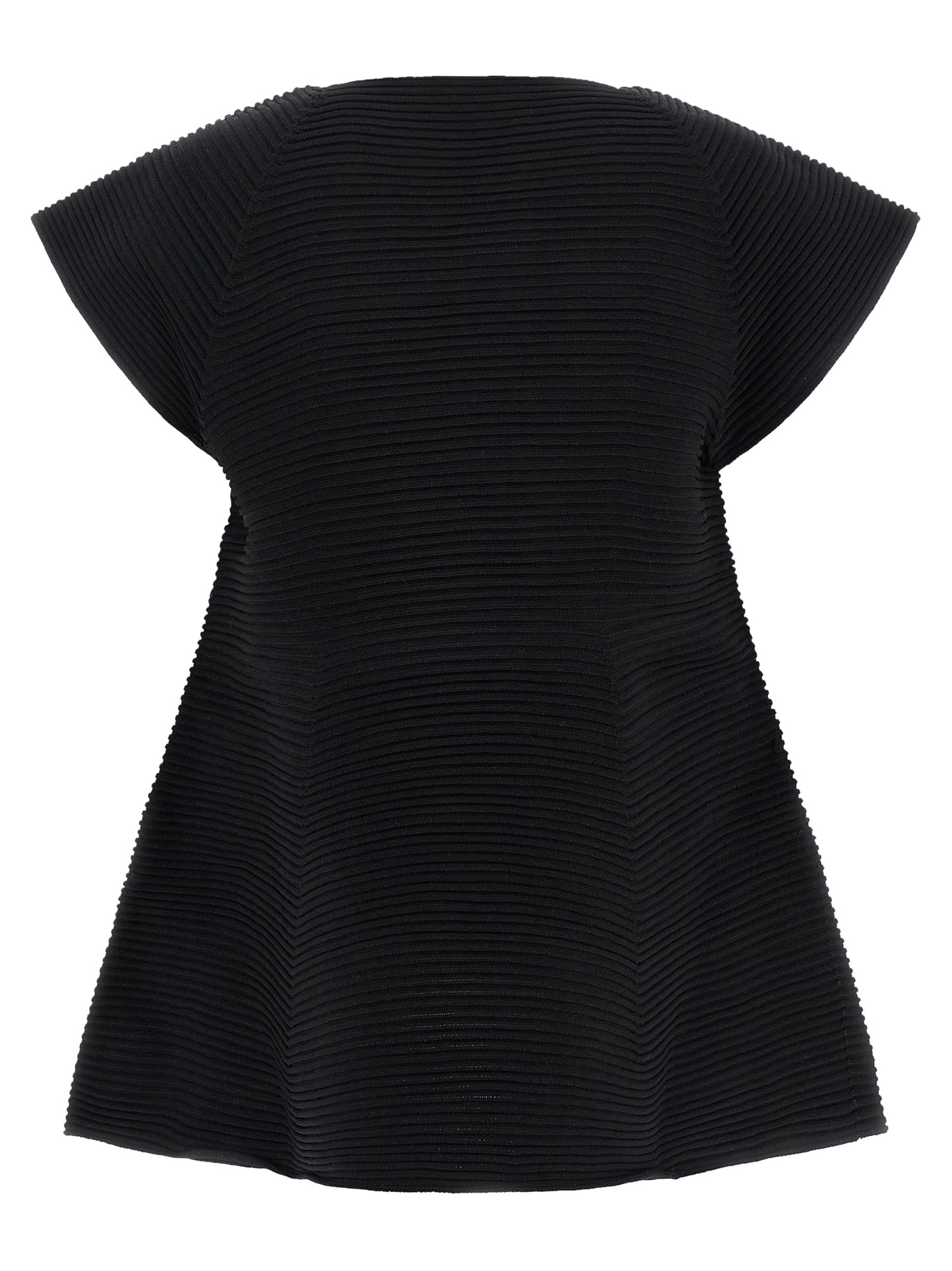 Black Polyester Short Dress