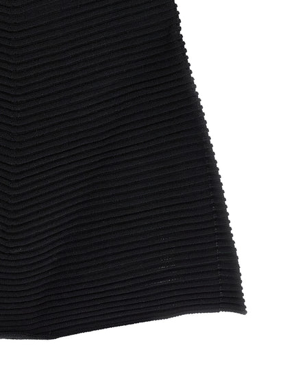 Black Polyester Short Dress