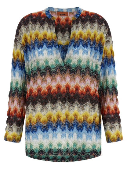 Multicolor Viscose Blouse