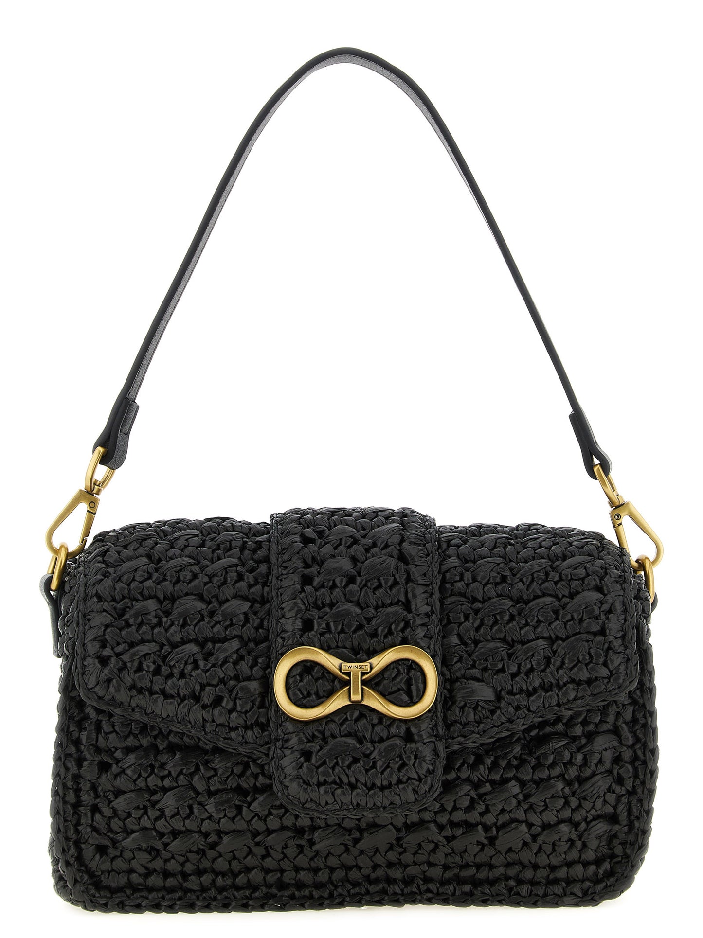 Black Polypropylene Crossbody Bag