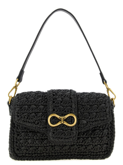 Black Polypropylene Crossbody Bag
