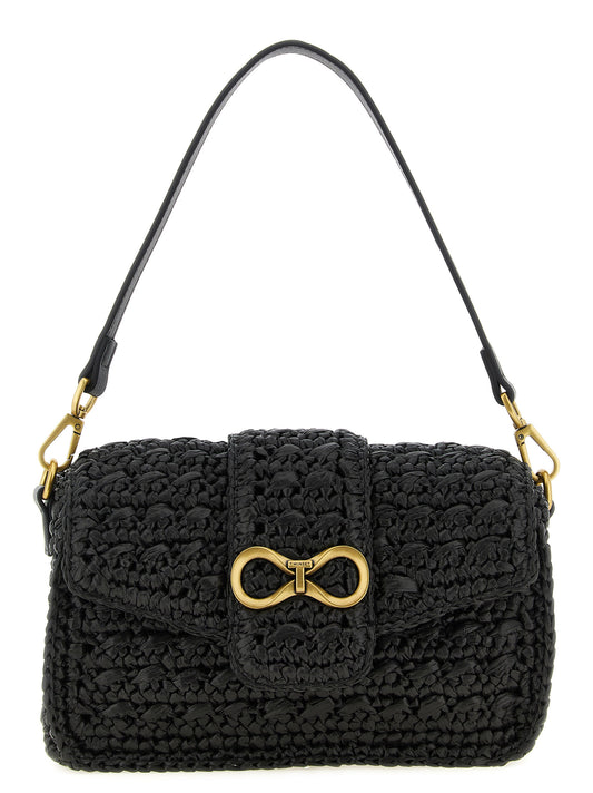 Black Polypropylene Crossbody Bag