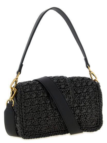 Black Polypropylene Crossbody Bag