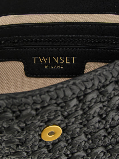 Black Polypropylene Crossbody Bag