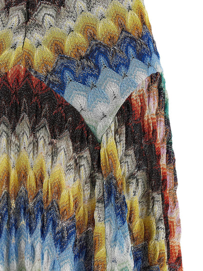 Multicolor Viscose Long Dress