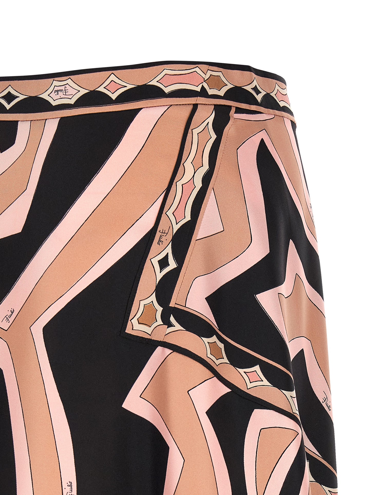 Multicolor Silk Long Skirt