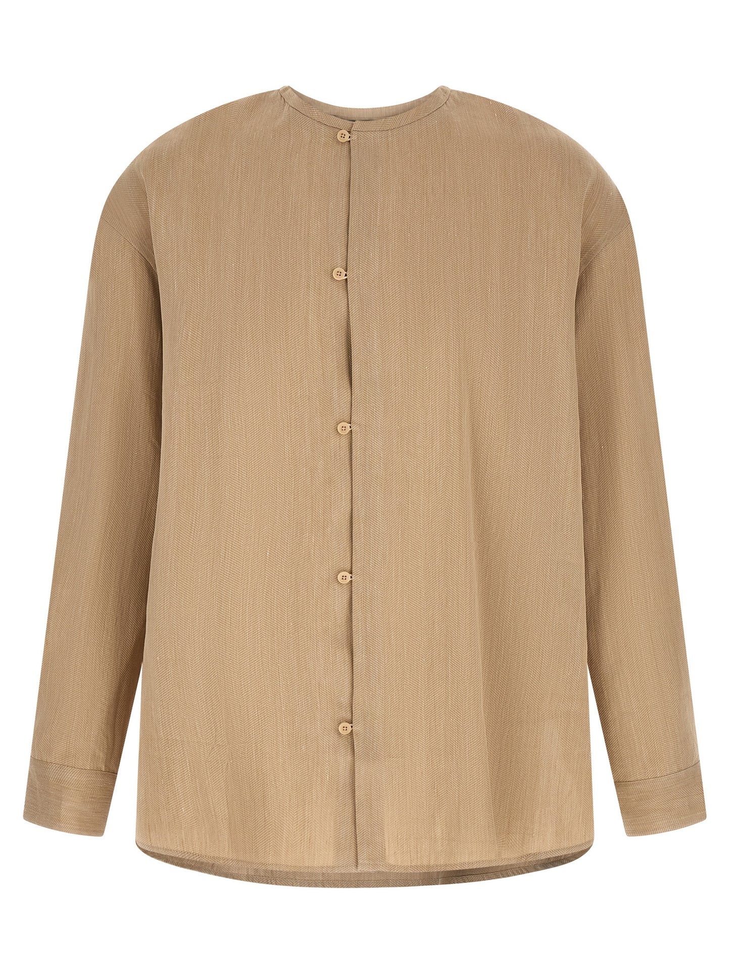 Beige Linen Blouse