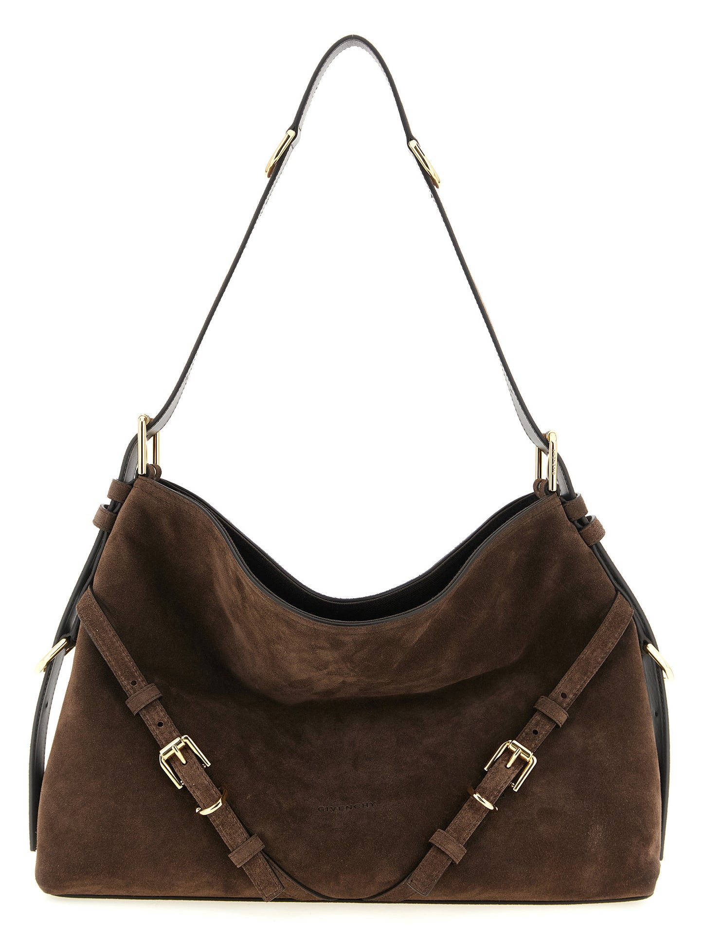 Brown Calfskin Shoulder Bag