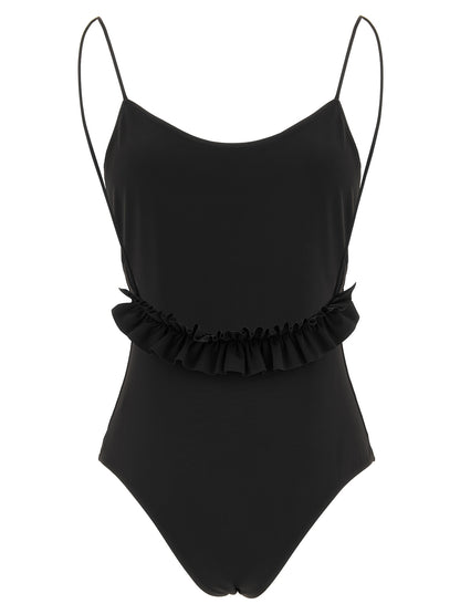 Black Polyamide One-Piece Swimsuit