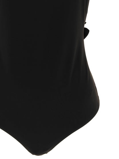 Black Polyamide One-Piece Swimsuit