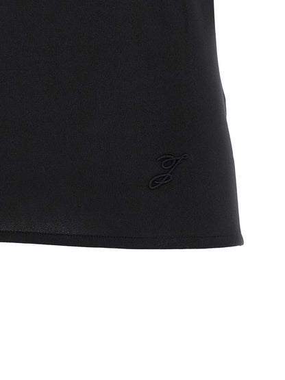 Black Paper Sleeveles T-Shirt